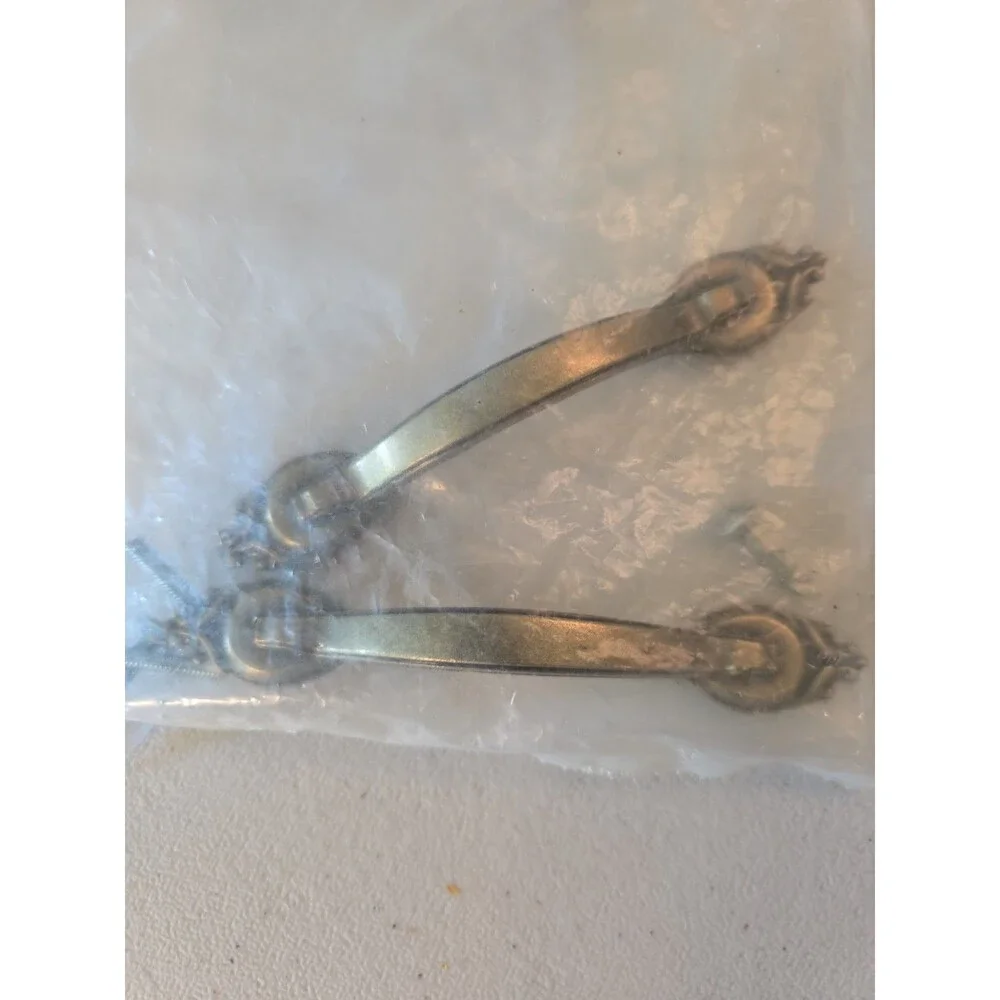 Set Of 2 Antique Brass Cabinet Handle Drawer Pull - ATNO 6424